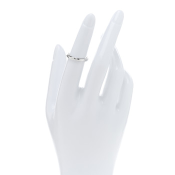 VAN CLEEF & ARPELS Platinum Diamond Tendrement Etoiles Wedding Band Ring 49 5