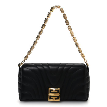 GIVENCHY Soft Calfskin 4G Quilted Small Shoulder Bag Black