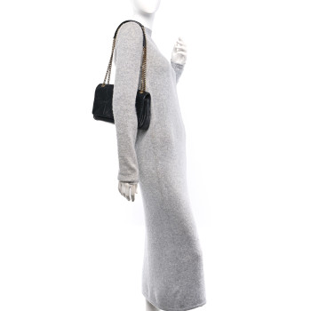 SAINT LAURENT Lambskin Patchwork Monogram Medium Jamie Black