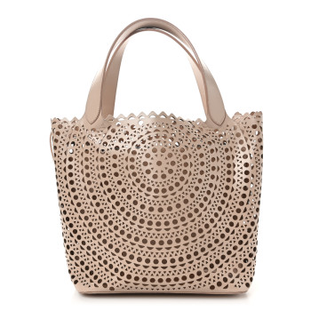 ALAIA Calfskin Laser Cut Tote Sable ALAIA Calfskin Laser Cut Tote Sable