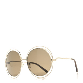 CHLOE Oversized Round Carlina Oversized Round Sunglasses CE114S Gold
