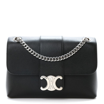 CELINE Supple Calfskin Medium Victoire Bag Black
