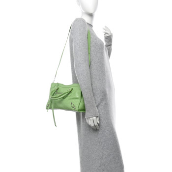 BALENCIAGA Agneau Arena Storico Classic Hardware Small Le City Green