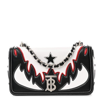 BURBERRY Calfskin Lola Bag White Multicolor