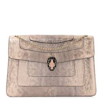 BULGARI Metallic Karung Serpenti Forever Crossbody Rosa Di Francia BULGARI Metallic Karung Serpenti Forever Crossbody Rosa Di Francia