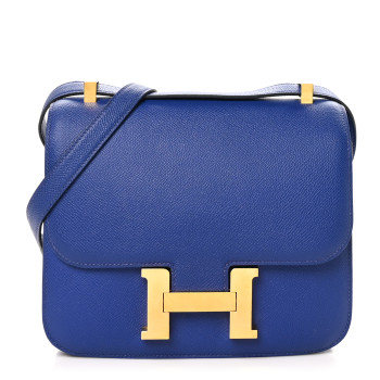 HERMES Epsom Constance 24 Bleu Electrique