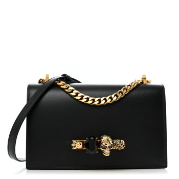 ALEXANDER MCQUEEN Calfskin Knuckle Crossbody Black ALEXANDER MCQUEEN Calfskin Knuckle Crossbody Black