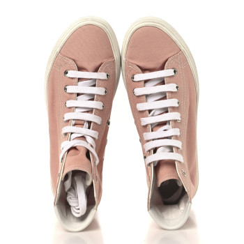SAINT LAURENT Canvas Womens Malibu High Top Sneakers 37 Ballet Pink