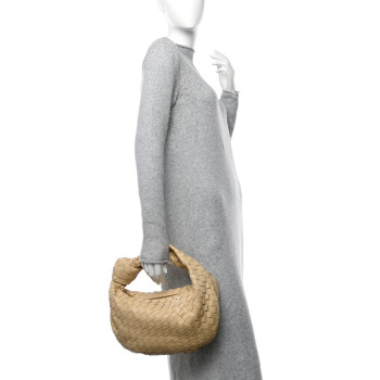 BOTTEGA VENETA Nappa Intrecciato Teen Jodie Hobo Porridge