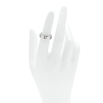 CARTIER 18K White Gold 3 Diamond 5.5mm LOVE Ring 50 5.25 CARTIER 18K White Gold 3 Diamond 5.5mm LOVE Ring 50 5.25