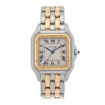 CARTIER Stainless Steel 18K Yellow Gold 27mm Panthere Quartz Watch CARTIER Stainless Steel 18K Yellow Gold 27mm Panthere Quartz Watch