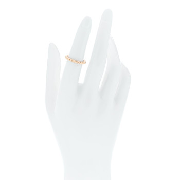 VAN CLEEF & ARPELS 18K Rose Gold Medium Perlee Ring 51 5.75