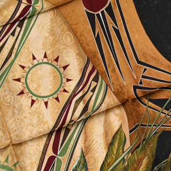 HERMES Silk Wako Ni Scarf 90 Multicolor