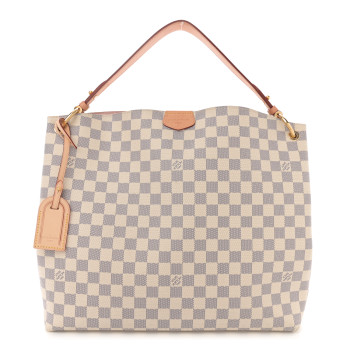 LOUIS VUITTON Damier Azur Graceful MM Rose Ballerine