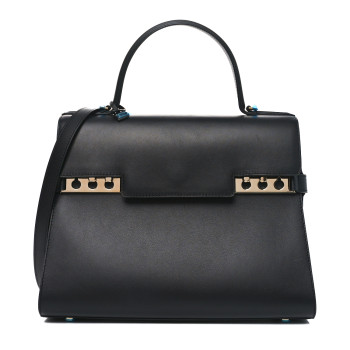 DELVAUX Smooth Calfskin GM Tempete Satchel Black