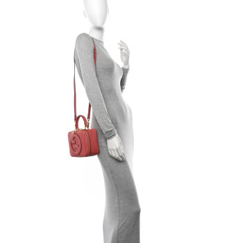 GUCCI Sakai Be Green Calfskin Diagonal Stitched Blondie Top Handle Bag Pink