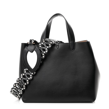ALAIA Calfskin Clou Etoile Strap Mina 25 Bag Black ALAIA Calfskin Clou Etoile Strap Mina 25 Bag Black