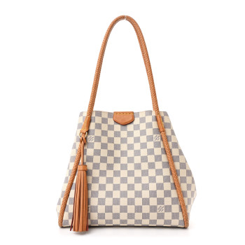 LOUIS VUITTON Damier Azur Propriano Rose Ballerine