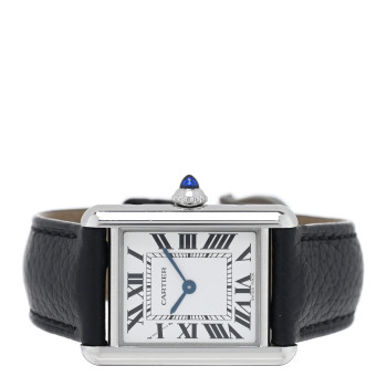 CARTIER Stainless Steel Calfskin 22mm Must de Cartier Tank Quartz Watch CARTIER Stainless Steel Calfskin 22mm Must de Cartier Tank Quartz Watch
