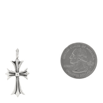CHROME HEARTS Sterling Silver Diamond CH Cross Pendant
