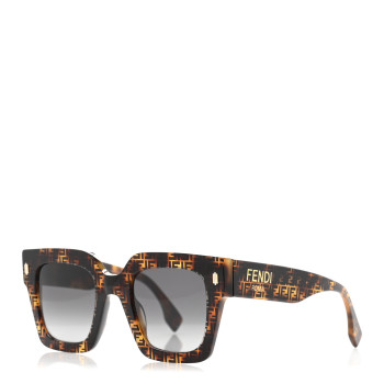 FENDI Acetate Fendi Square Sunglasses FE40101 Havana Black