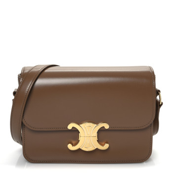 CELINE Shiny Calfskin Teen Triomphe Bronze