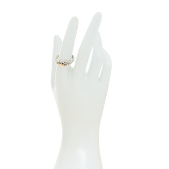 DAVID YURMAN Sterling Silver 18K Yellow Gold Cable Loop Ring 55 7.25 DAVID YURMAN Sterling Silver 18K Yellow Gold Cable Loop Ring 55 7.25