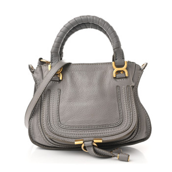 CHLOE Calfskin Mini Marcie Satchel Cashmere Grey
