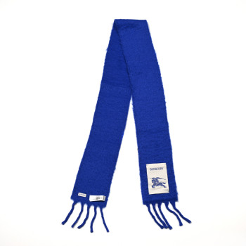 BURBERRY Fringe Scarf Blue