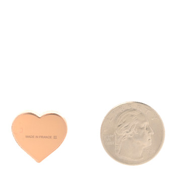 HERMES Rose Gold Plated Brass Mini Coeur Twilly Scarf Ring