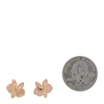 CARTIER 18K Pink Gold Diamond Caresse D'Orchidees Par Cartier Earrings CARTIER 18K Pink Gold Diamond Caresse D'Orchidees Par Cartier Earrings