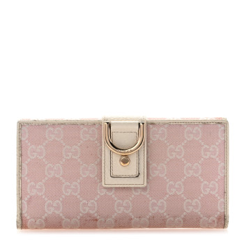 GUCCI Monogram Abbey Continental Wallet Pink