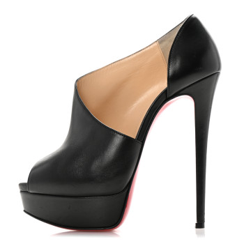 CHRISTIAN LOUBOUTIN Calfskin Verita 150 Booties 36 Black
