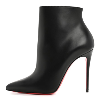 CHRISTIAN LOUBOUTIN Calfskin So Kate Booty 100 Ankle Boots 38 Black