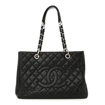 CHANEL Caviar Quilted Grand Shopping Tote GST Black