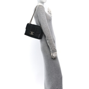 CELINE Supple Calfskin Medium Victoire Bag Black