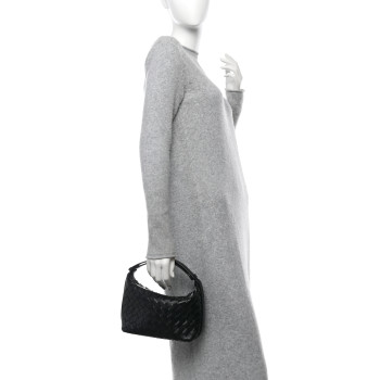 BOTTEGA VENETA Calfskin Nappa Intrecciato Mini Wallace Black