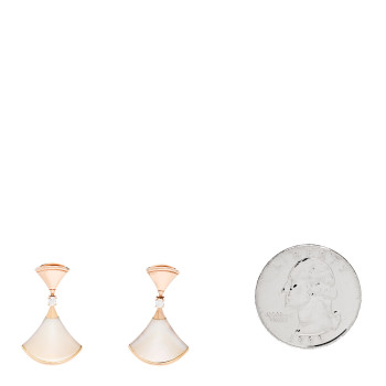 BULGARI 18K Rose Gold Diamond Mother of Pearl Divas' Dream Earrings BULGARI 18K Rose Gold Diamond Mother of Pearl Divas' Dream Earrings