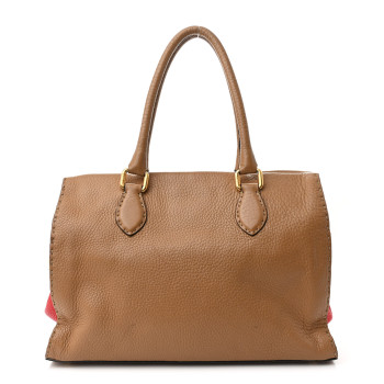 FENDI Calfskin Romano Selleria Firenze Frame Bag Saddler Red