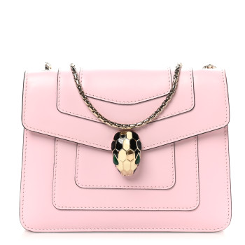 BULGARI Calfskin Small Serpenti Forever Snake Strap Crossbody Bag Light Pink BULGARI Calfskin Small Serpenti Forever Snake Strap Crossbody Bag Light Pink