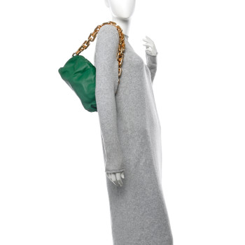 BOTTEGA VENETA Calfskin The Pouch Chain Racing Green