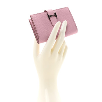 HERMES Epsom Mini Bearn Wallet Mauve Sylvester