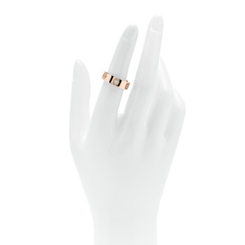 CARTIER 18K Pink Gold 3 Diamond 5.5mm LOVE Ring 51 5.75 CARTIER 18K Pink Gold 3 Diamond 5.5mm LOVE Ring 51 5.75