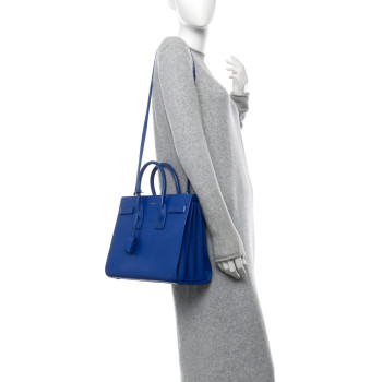 SAINT LAURENT Calfskin Small Sac De Jour Outremer