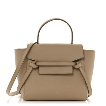 CELINE Grained Calfskin Nano Belt Bag Light Taupe