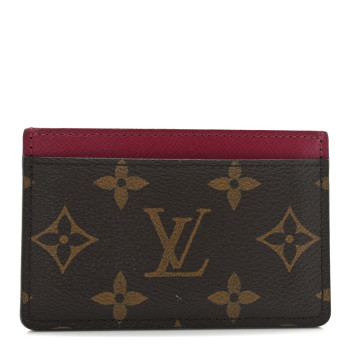 LOUIS VUITTON Monogram Card Holder Fuchsia
