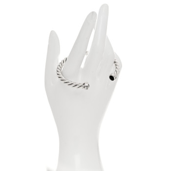 DAVID YURMAN Sterling Silver Onyx 6mm Cable Classic Cuff Bracelet DAVID YURMAN Sterling Silver Onyx 6mm Cable Classic Cuff Bracelet