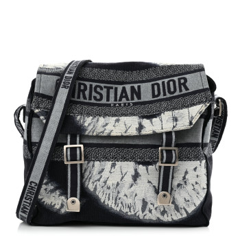 CHRISTIAN DIOR Canvas Embroidered Tie Dye Diorcamp Messenger Blue Multicolor CHRISTIAN DIOR Canvas Embroidered Tie Dye Diorcamp Messenger Blue Multicolor