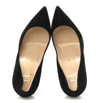 CHRISTIAN LOUBOUTIN Suede Pigalle Follies 100 Pumps 38 Black