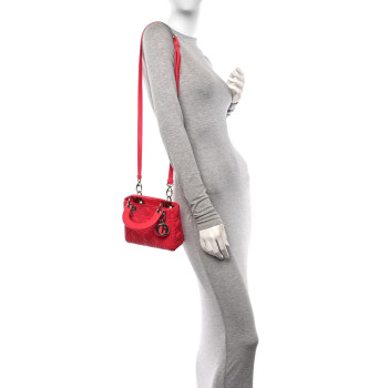 CHRISTIAN DIOR Lambskin Cannage Mini Lady Dior Fuchsia CHRISTIAN DIOR Lambskin Cannage Mini Lady Dior Fuchsia